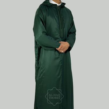 Royal Lightweight Emerald Green Hooded Djellaba