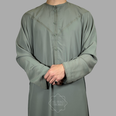 Luxury Mint Green Lightweight Zibda Emirati Thobe
