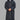 Premium Charcoal Navy Hooded Moroccan Thobe