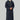 Luxury Pacific Navy Hooded Moroccan Thobe