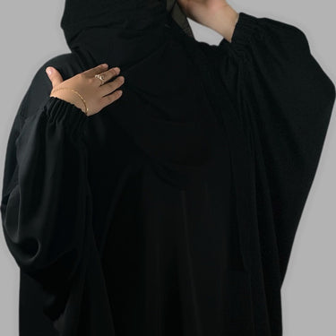 Premium Obsidian Black Butterfly Abaya
