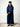 Luxury Pacific Navy hooded Moroccan djellaba – view 2