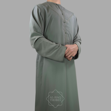 Luxury Mint Green Lightweight Zibda Emirati Thobe