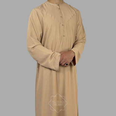 Luxury Sand Beige Lightweight Emirati Zibda Thobe