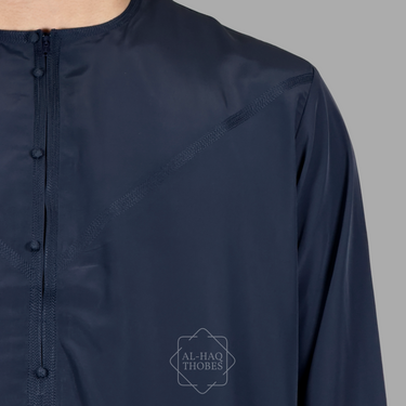Luxury Midnight Blue Lightweight Emirati Zibda Thobe