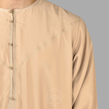 Luxury Sand Beige Lightweight Emirati Zibda Thobe
