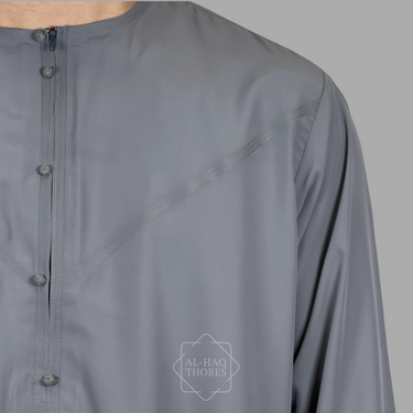 Luxury Grey Lightweight Emirati Zibda Thobe