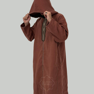 Luxury Rosewood Hooded Moroccan Thobe