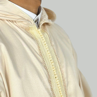 Royal Lightweight Pearl Beige Hooded Djellaba