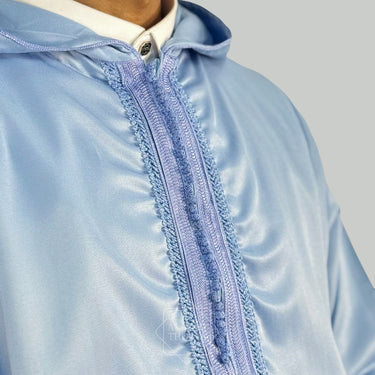 Royal Lightweight Sky Blue Hooded Djellaba