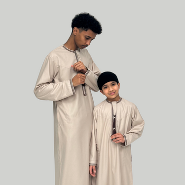 Boy's Luxury Beige Omani Thobe