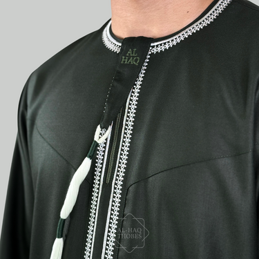 Luxury Emerald Green Omani Thobe
