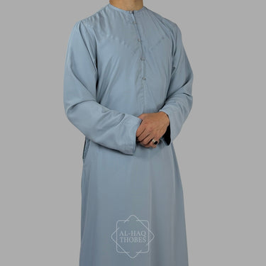 Luxury Sky Blue Lightweight Emirati Zibda Thobe