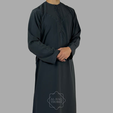 Luxury Marine Blue Lightweight Emirati Zibda Thobe