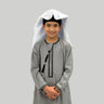 Boy's Luxury Grey & Black Omani Thobe