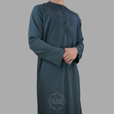 Luxury Military Blue Lightweight Emirati Zibda Thobe