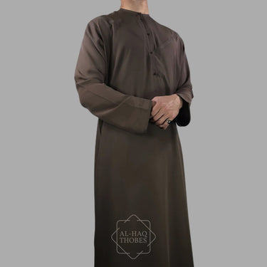 Luxury Cocoa Brown Lightweight Emirati Zibda Thobe
