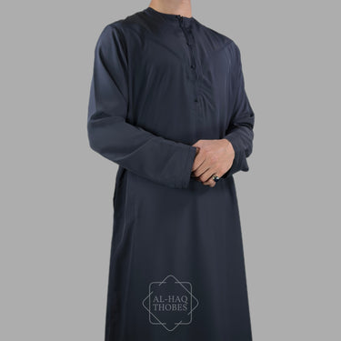 Luxury Midnight Blue Lightweight Emirati Zibda Thobe
