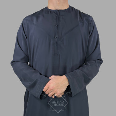 Luxury Midnight Blue Lightweight Emirati Zibda Thobe