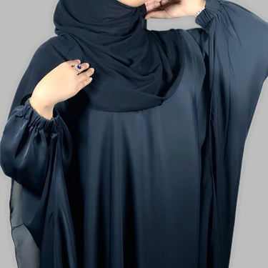 Premium Ocean Navy Butterfly Abaya