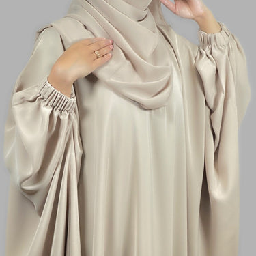 Premium Vanilla Beige Butterfly Abaya