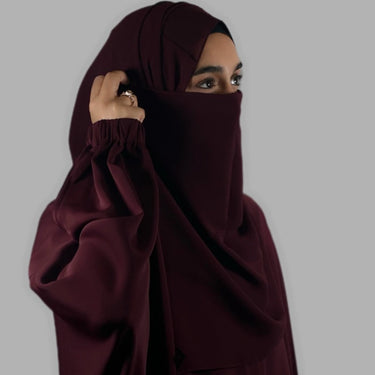 Premium Plum Burgundy Butterfly Abaya
