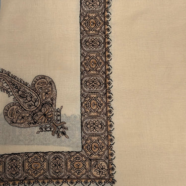 Luxury Cream Embroidered Yemeni Shemagh
