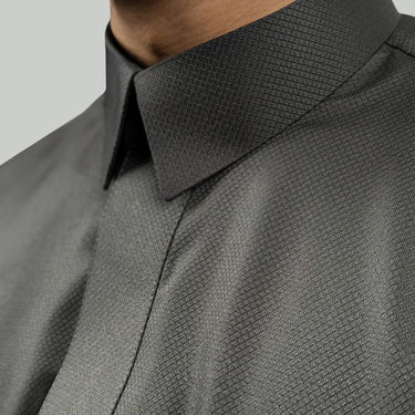 Grey Ramadi Collared Thobe | Signature Defined