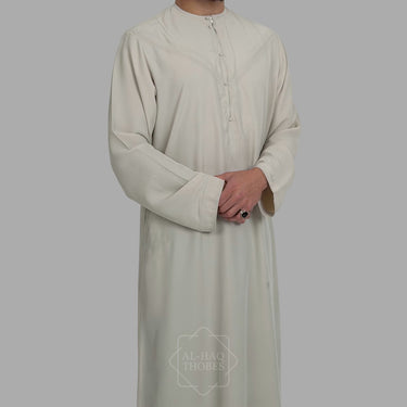 Luxury Cream Latte Lightweight Emirati Zibda Thobe