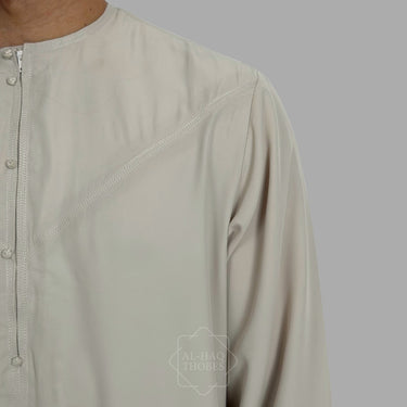 Luxury Cream Latte Lightweight Emirati Zibda Thobe