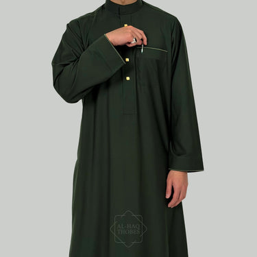 Emerald Green Signature Collared Thobe | Signature Elite