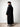 Luxury Coal Black hooded Moroccan djellaba – view 3
