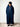 Luxury Pacific Navy hooded Moroccan djellaba – view 1