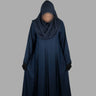 Al-Haq Hayaat Ocean Navy Blue Closed Pleated Abaya
