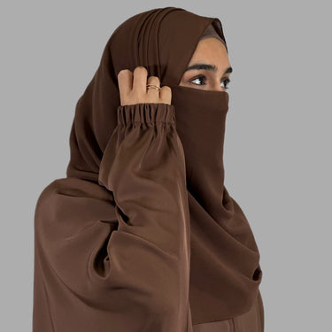Premium Mocha Brown Butterfly Abaya