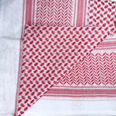 Premium Red and White Shemagh Scarf