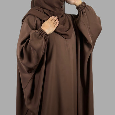 Premium Mocha Brown Butterfly Abaya
