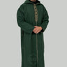 Luxury Pine Green Hooded Moroccan Thobe
