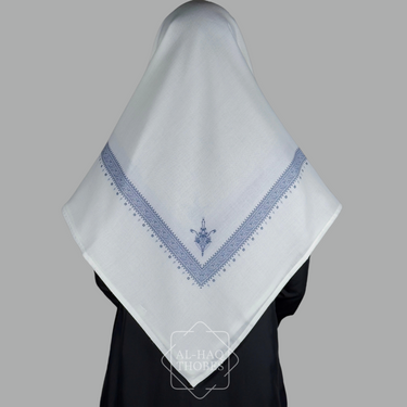 Premium Blue Yemeni Shemagh Scarf